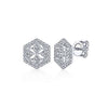 Gabriel & Co. 14k White Gold Hexagonal Open 0.34ct Diamond Stud Earrings EG13397W45JJ