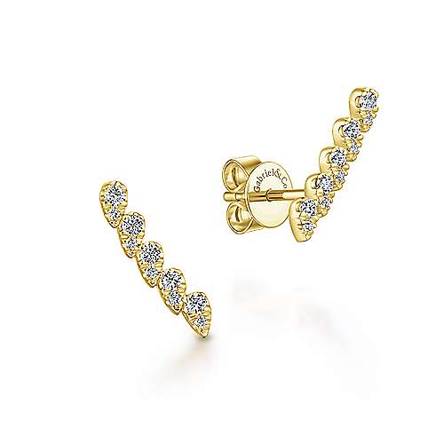 Gabriel &amp; Co. 14K Yellow Gold Fashion 0.25ct Diamond Earrings EG13398Y45JJ