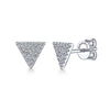 Gabriel & Co. 14k White Gold Pave 0.23ct Diamond Triangle Stud Earrings EG13472W45JJ