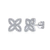 Gabriel & Co. 14k White Gold Open Floral Pave 0.38ct Diamond Stud Earrings EG13488W45JJ