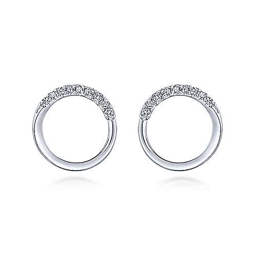 Gabriel & Co. 925 Sterling Silver White Sapphire Bypass Stud Earrings EG13533SVJWS