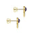 Gabriel & Co. 14K Yellow Gold Geometric Amethyst and Triangle 0.08ct Diamond Cluster Stud Earrings EG13569Y45AM