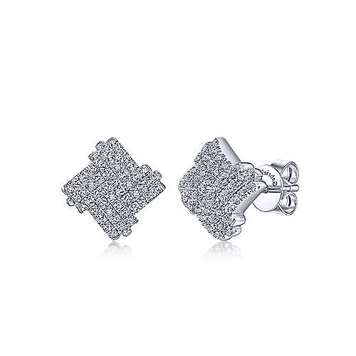 Gabriel & Co. 14K White Gold Fashion 0.49ct Diamond Earrings EG13682W45JJ