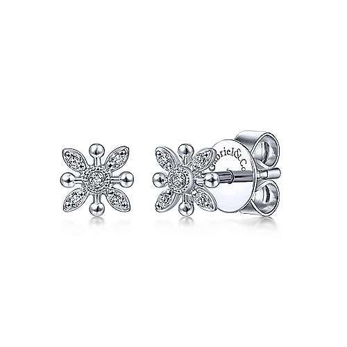 Gabriel & Co. 14K White Gold Fashion 0.04ct Diamond Earrings EG13754W45JJ