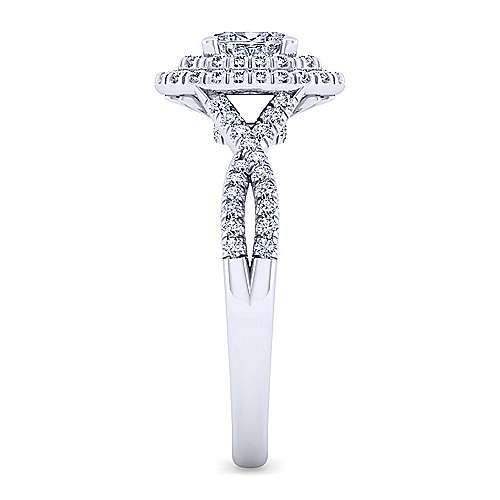 Gabriel &amp; Co 14K White Gold Oval Double Halo Diamond Engagement Ring  ER10139O0W44JJ