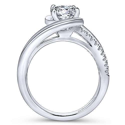 Gabriel & Co 14K White Gold Round Bypass Diamond Engagement Ring ER10309W44JJ