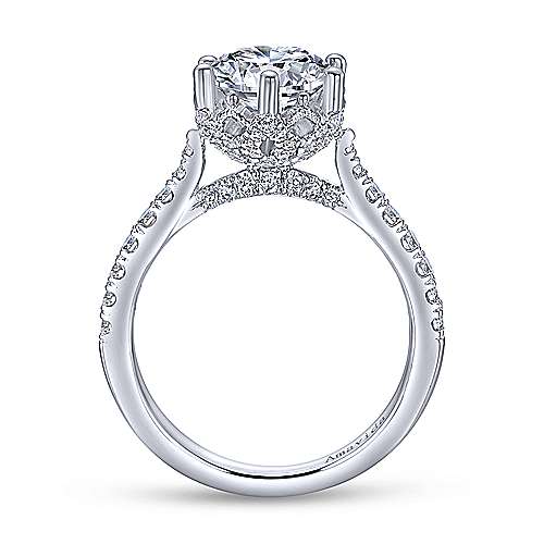 Gabriel & Co 18K White Gold Round Diamond Engagement Ring  ER10521R8W83JJ