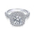 Gabriel & Co 14k White Gold Cushion Double Halo Round Diamond Engagement Ring  ER10754W44JJ