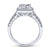 Gabriel & Co 14K White Gold Princess Diamond Halo Engagement Ring ER10907W44JJ