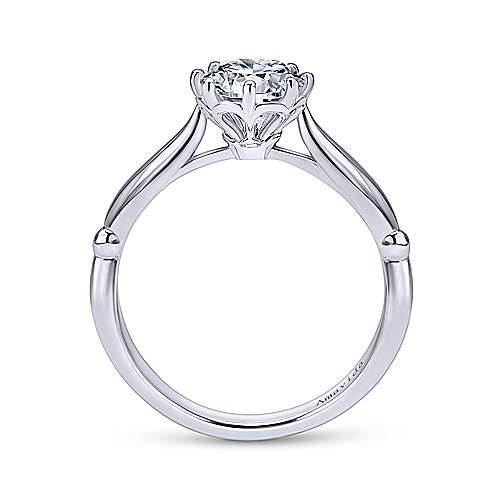 Gabriel &amp; Co 18K White Gold Round Diamond Engagement Ring  ER11691R4W8JJJ