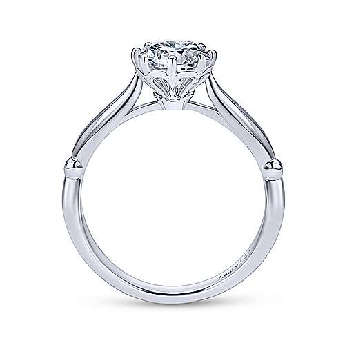 Gabriel & Co 18K White Gold Round Diamond Engagement Ring  ER11691R4W8JJJ