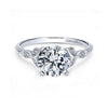 Gabriel & Co 14K White Gold Round Diamond Engagement Ring  ER11721R4W44JJ