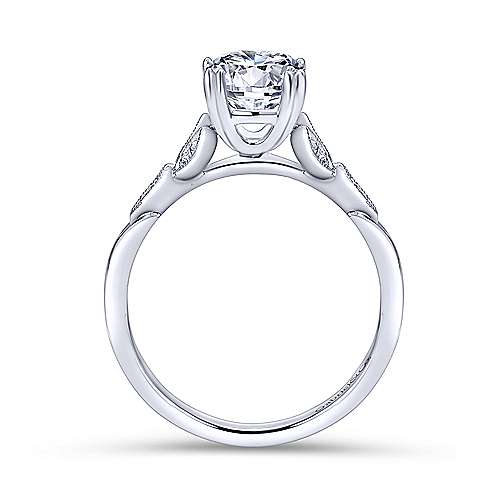 Gabriel & Co 14K White Gold Round Diamond Engagement Ring  ER11721R4W44JJ