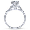 Gabriel & Co 14K White Gold Round Diamond Engagement Ring  ER11747R4W44JJ