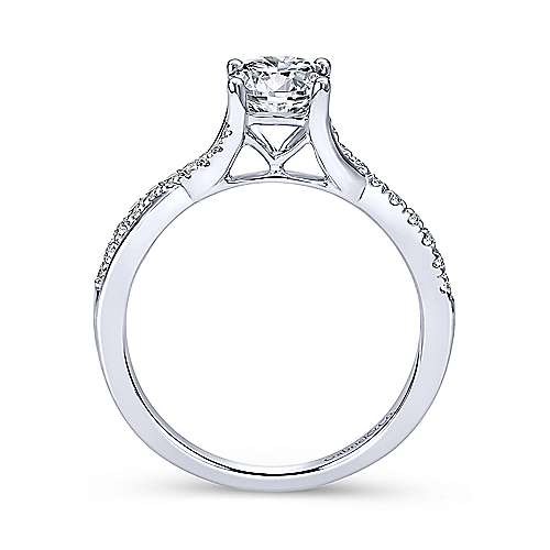 Gabriel & Co 14K White Gold Round Diamond Engagement Ring  ER11794R3W44JJ