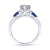 Gabriel & Co 18K White Gold Round Sapphire and Diamond Engagement Ring  ER11806R4W8JSA