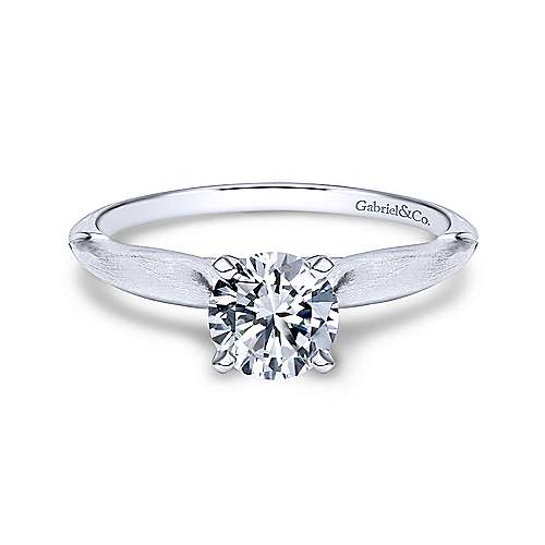 Gabriel & Co 14K White Gold Round Diamond Engagement Ring  ER11831R3W4JJJ