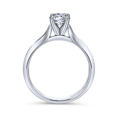 Gabriel &amp; Co 14K White Gold Round Diamond Engagement Ring  ER11832R3W4JJJ