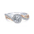 Gabriel & Co 14K White Rose Gold Round Bypass Diamond Engagement Ring ER11834R2T44JJ