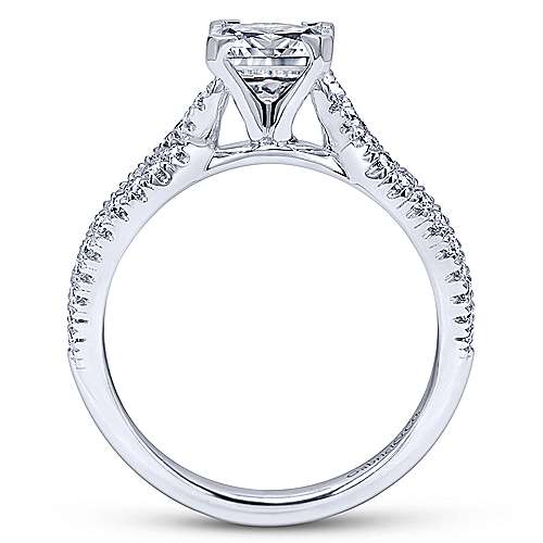 Gabriel & Co 14K White Gold Princess Cut Diamond Twisted Engagement Ring ER11887S4W44JJ