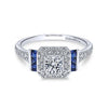 Gabriel & Co 14K White Gold Round Diamond Halo Engagement Ring ER11932R0W44SA