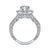 Gabriel & Co Vintage 14K White Gold Round Halo Diamond Engagement Ring  ER11963W44JJ