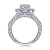Gabriel & Co 14K White Gold Round Diamond Halo Engagement Ring ER11963W44JJ