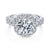 Gabriel & Co 14K White Gold Cushion Halo Round Diamond Engagement Ring  ER11986R8W44JJ