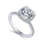 Gabriel & Co 18K White Gold Round Diamond Halo Engagement Ring ER12133R6W83JJ
