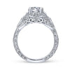 Gabriel & Co Unique 14K White Gold Vintage Halo Engagement Ring  ER12579R4W44JJ