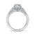 Gabriel & Co Unique 14K White Gold Vintage Halo Engagement Ring  ER12580R4W44JJ
