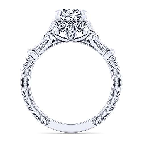 Gabriel & Co 14K White Gold Round Diamond Halo Engagement Ring ER12581R4W44JJ