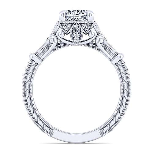 Gabriel & Co 14K White Gold Round Diamond Halo Engagement Ring ER12581R4W44JJ
