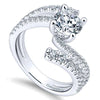 Gabriel & Co 14K White Gold Round Diamond Engagement Ring  ER12584R4W44JJ