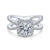 Gabriel & Co 14K White Gold Cushion Halo Round Diamond Engagement Ring  ER12587R4W44JJ