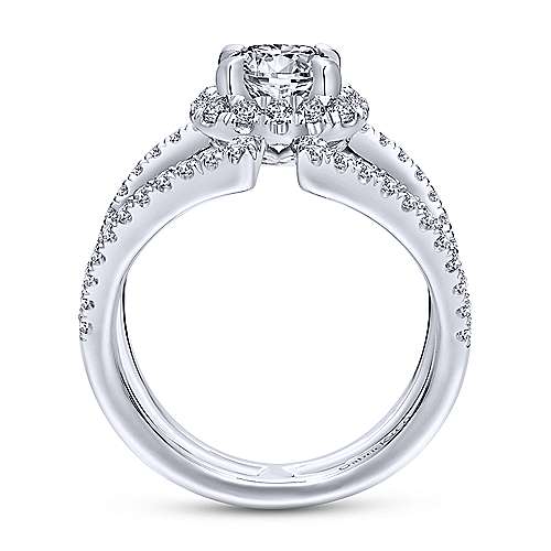 Gabriel & Co 14K White Gold Round Diamond Halo Engagement Ring ER12641R4W44JJ