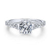 Gabriel & Co 14K White Gold Round Diamond Engagement Ring  ER12679R4W44JJ
