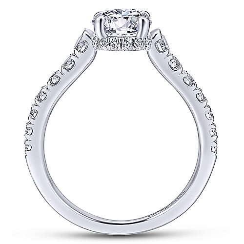 Gabriel & Co 14K White Gold Round Diamond Engagement Ring  ER12679R4W44JJ