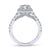 Gabriel & Co 14K White Gold Cushion Halo Round Diamond Engagement Ring  ER12761R4W44JJ