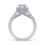 Gabriel & Co 14K White Gold Round Diamond Halo Engagement Ring ER12813R4W44JJ