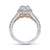 Gabriel & Co 14K WhiteRose Gold Cushion Halo Diamond Engagement Ring  ER12835C4T44JJ