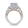 Gabriel & Co 18K White Rose Gold Round Diamond Engagement Ring  ER12847R6T83JJ