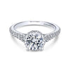 Gabriel & Co 14K White Gold Round Diamond Engagement Ring  ER13856R4W44JJ