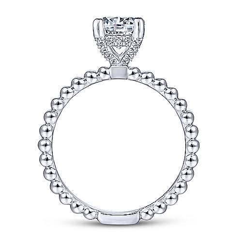 Gabriel &amp; Co 14K White Gold Round Diamond Engagement Ring  ER13912R4W44JJ
