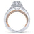 Gabriel & Co 18K WhiteRose Gold Round Halo Diamond Engagement Ring  ER13956R6T83JJ