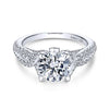 Gabriel & Co 18K White Gold Round Diamond Engagement Ring ER13986R6W83JJ