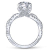 Gabriel & Co 18K White Gold Round Diamond Engagement Ring ER13987R6W83JJ
