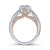 Gabriel & Co 18K White Rose Gold Twisted Round Diamond Engagement Ring ER13989R6T83JJ