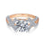 Gabriel & Co 18k White Rose Gold Round Twisted Diamond Engagement Ring  ER14006R6T83JJ