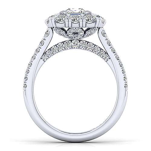 Gabriel &amp; Co 14K White Gold Princess Cut Diamond Engagement Ring  ER14019S3W44JJ